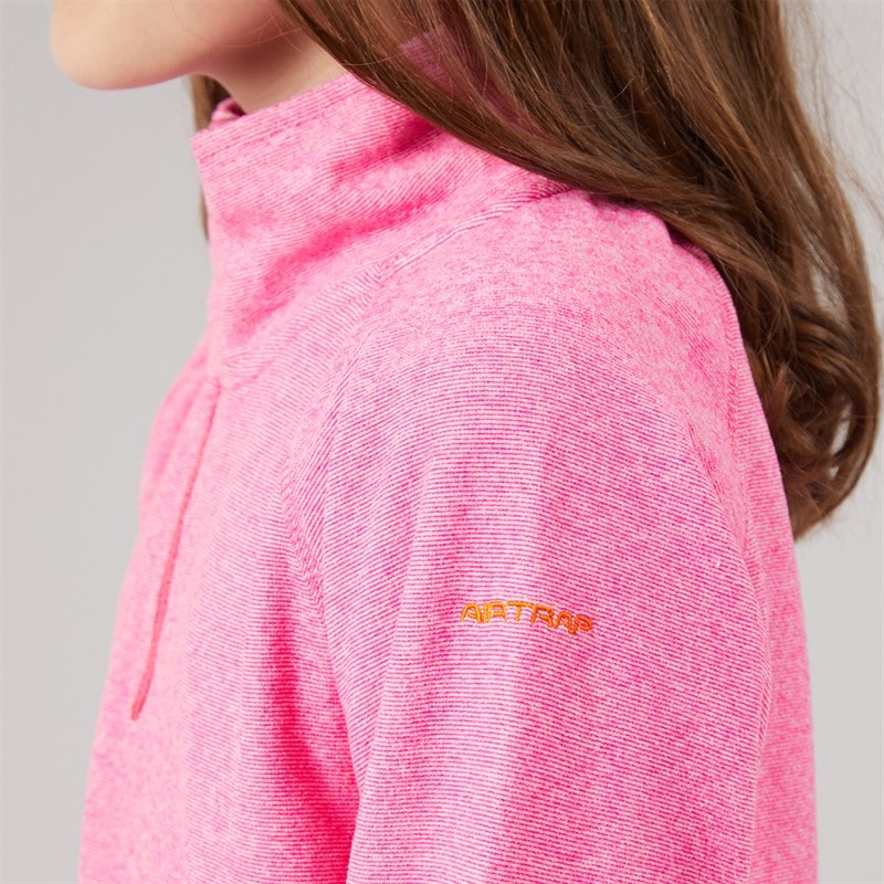 Trespass Girls Meadows 1/2 Zip Fleece Pink Lady - Image 3