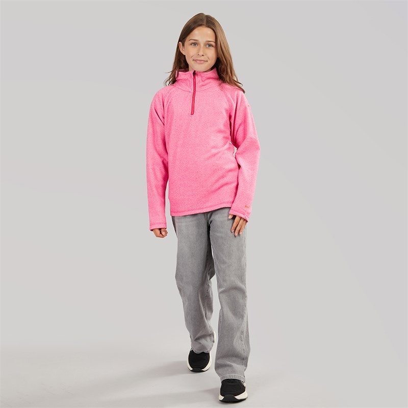 Trespass Girls Meadows 1/2 Zip Fleece Pink Lady - Image 4