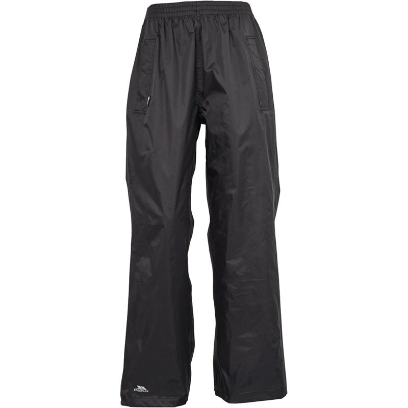 Trespass Womens Qikpac Waterproof Over Trousers Black - Image 3