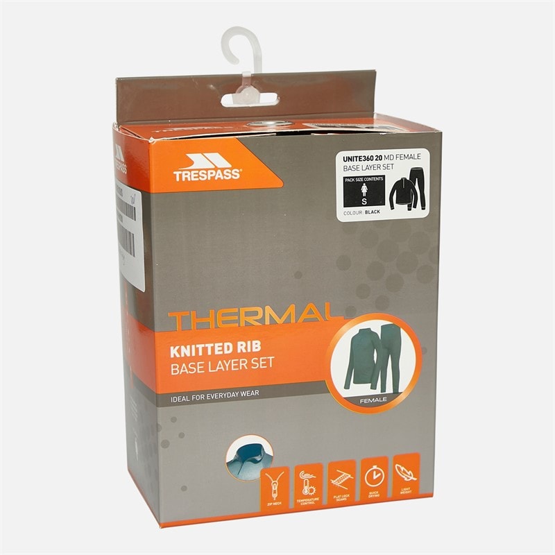 Trespass Womens Unite 360 Thermal Baselayer Set Black - Image 5