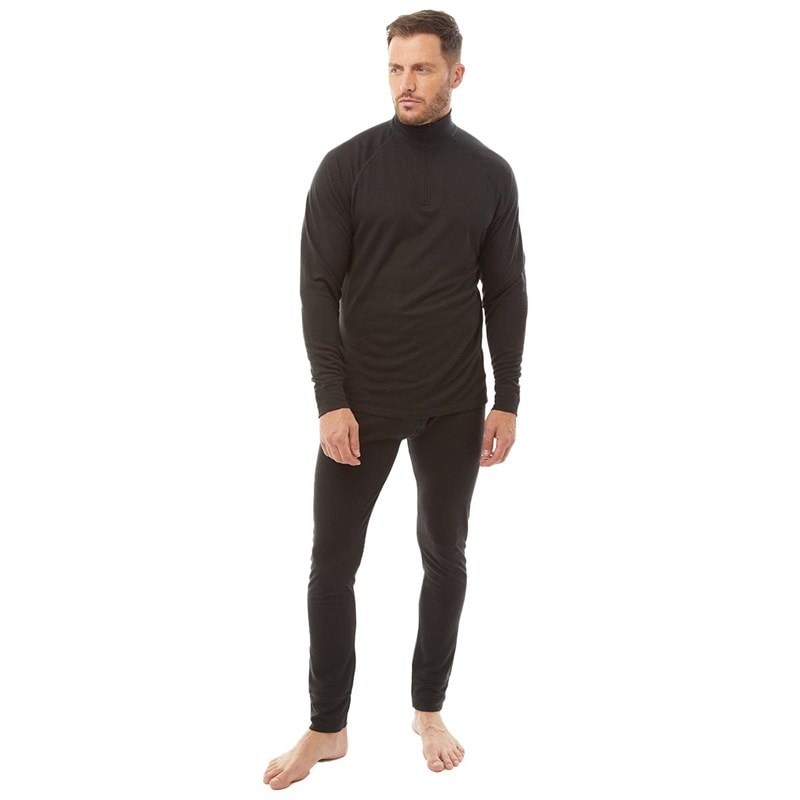 Trespass Mens Unite 360 Thermal Baselayer Set Black - Image 1