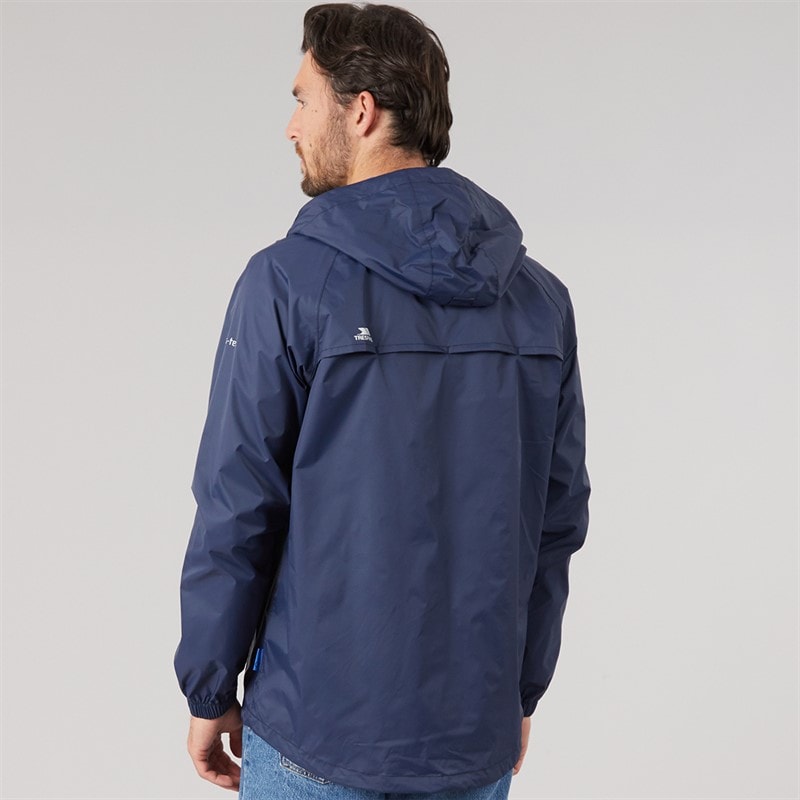 Trespass Mens Qikpac Waterproof Packable Jacket Navy - Image 2