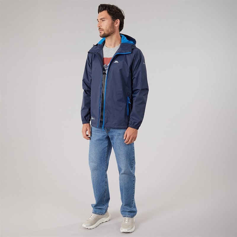 Trespass Mens Qikpac Waterproof Packable Jacket Navy - Image 4