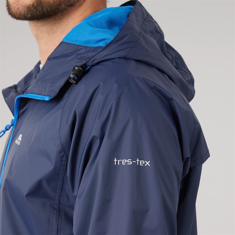 Trespass Mens Qikpac Waterproof Packable Jacket Navy - Image 5