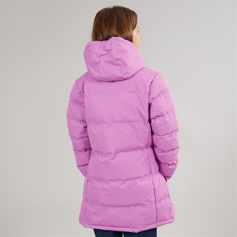 Trespass Girls Tiffy Waterproof Padded Hooded Coat Deep Pink - Image 2