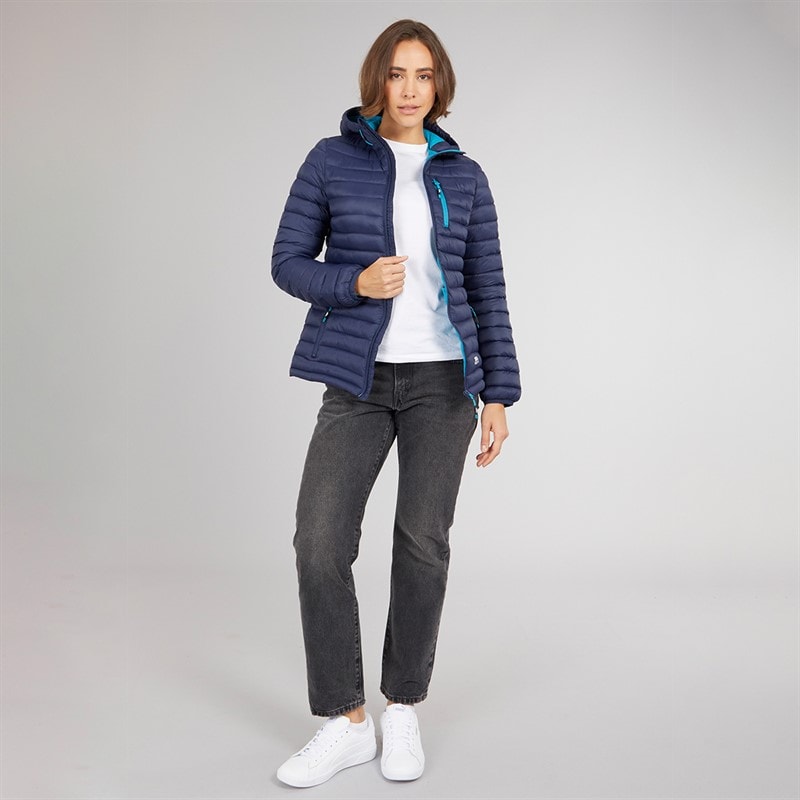 Trespass Womens Lenka Padded Hooded Jacket Navy - Image 4