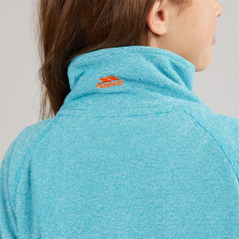 Trespass Girls Meadows 1/2 Zip Fleece Marine - Image 3