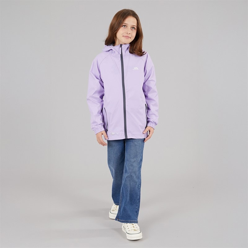 Trespass Girls Qikpac Waterproof Jacket Gelsomino/Flint - Image 4