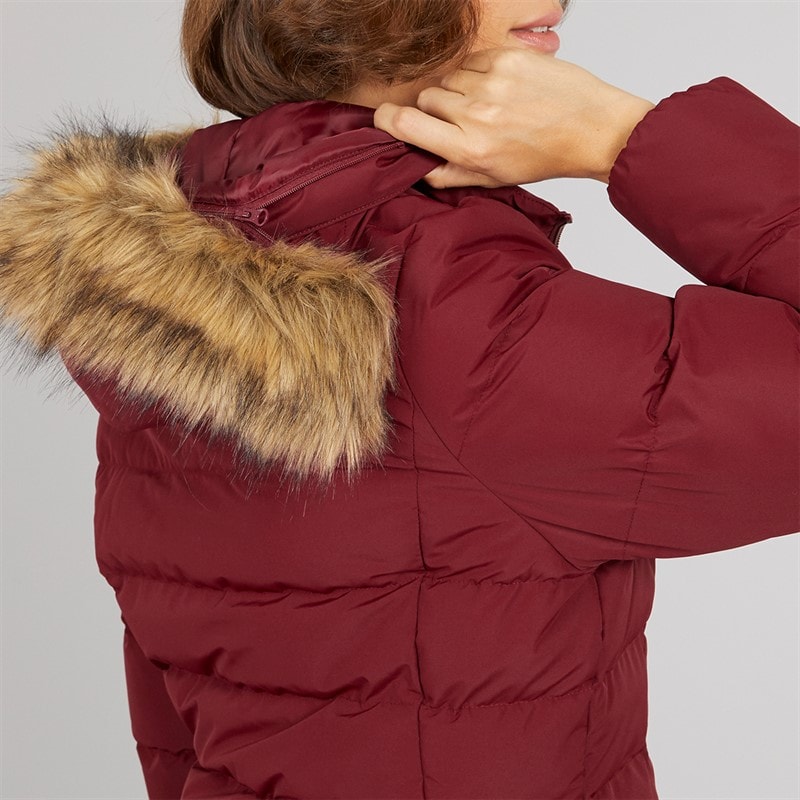 Trespass Womens Audrey Waterproof Padded Hooded Coat Dark Cherry - Image 5