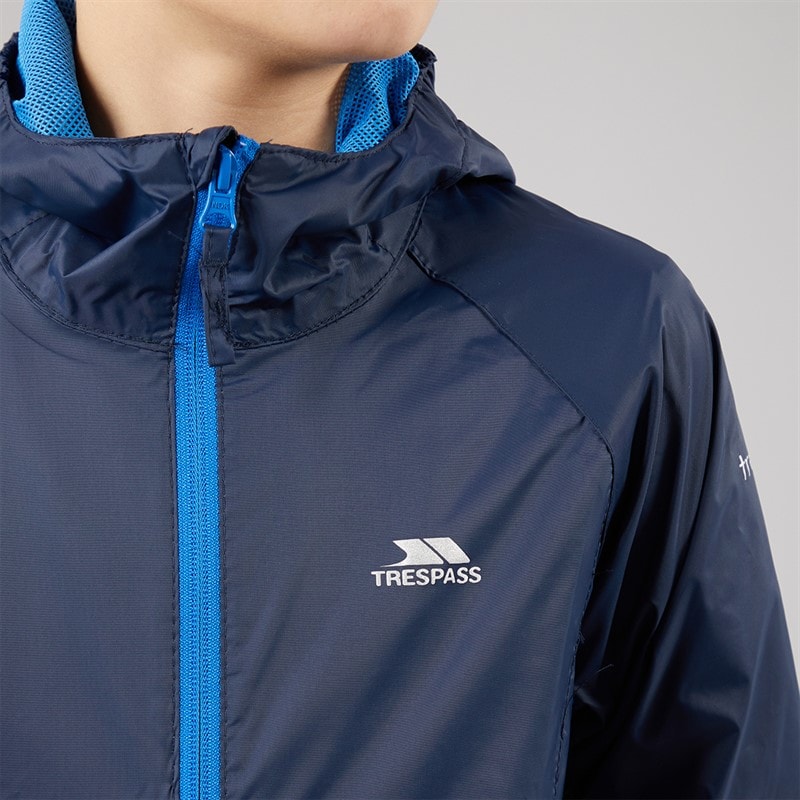 Trespass Boys Qikpac Waterproof Jacket Navy - Image 3