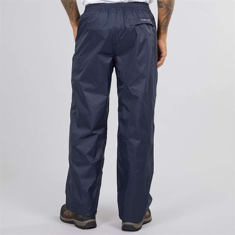 Trespass Mens Qikpac Waterproof Trousers Dark Navy - Image 2