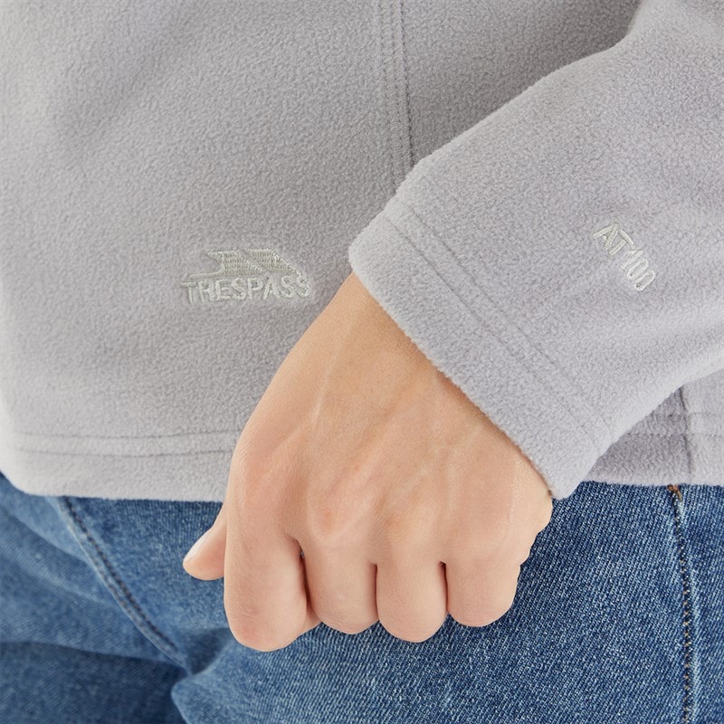 Trespass Womens Shiner 1/2 Zip Micro Fleece Platinum - Image 3