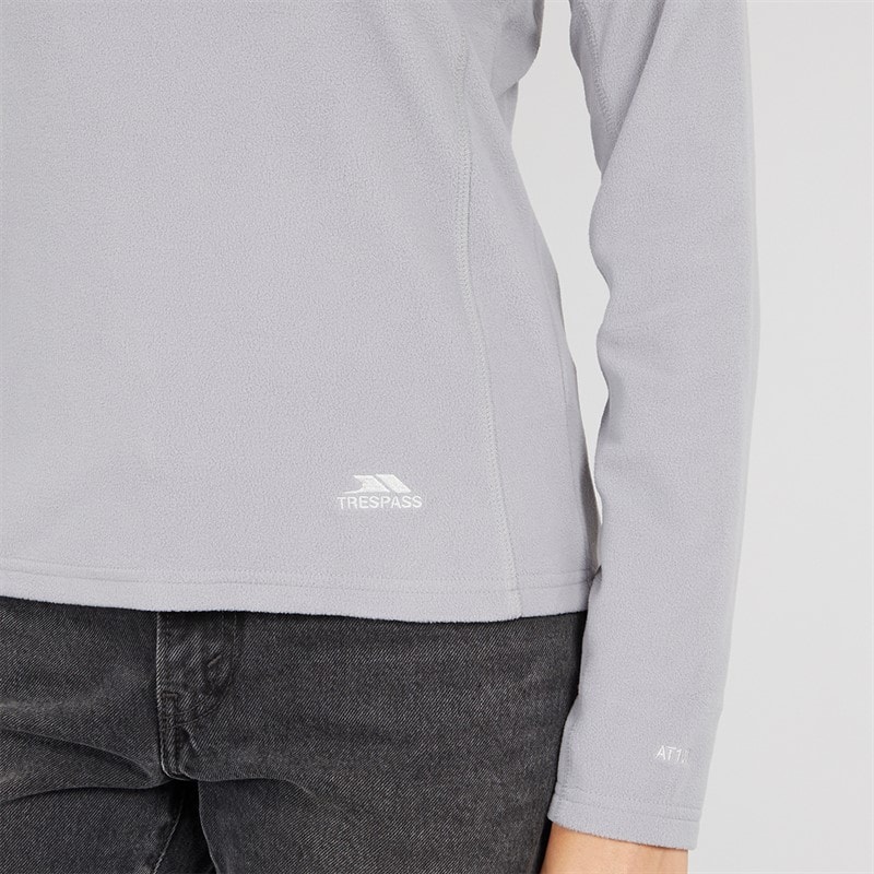 Trespass Womens Shiner 1/2 Zip Micro Fleece Platinum - Image 5