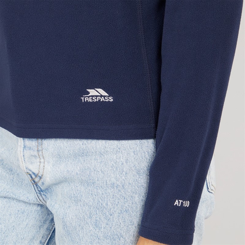 Trespass Womens Shiner 1/2 Zip Micro Fleece Navy - Image 3