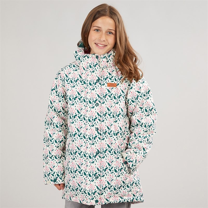 Trespass Girls Rainstone Waterproof Padded Hooded Coat Multi - Image 3