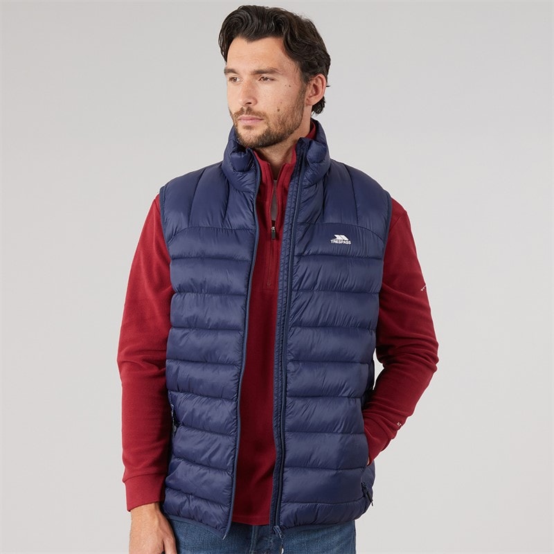 Trespass Mens Fergal Micro Padded Gilet Navy