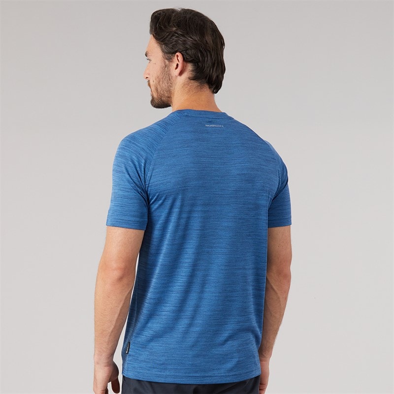 Trespass Mens Leecana Tech T-Shirt Navy Marl - Image 2