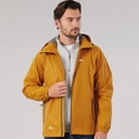 Trespass Mens Qikpac Waterproof Packable Jacket Ginger
