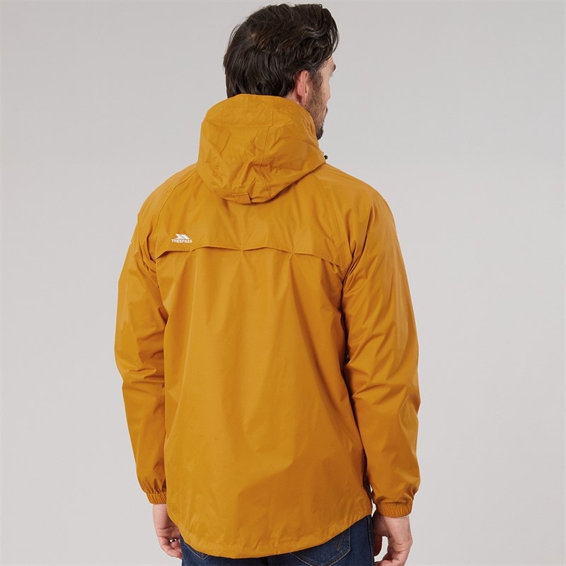 Trespass Mens Qikpac Waterproof Packable Jacket Ginger - Image 2