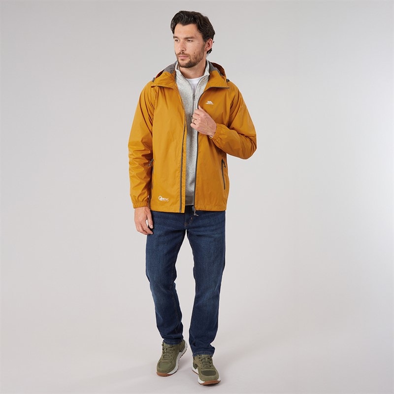 Trespass Mens Qikpac Waterproof Packable Jacket Ginger - Image 4