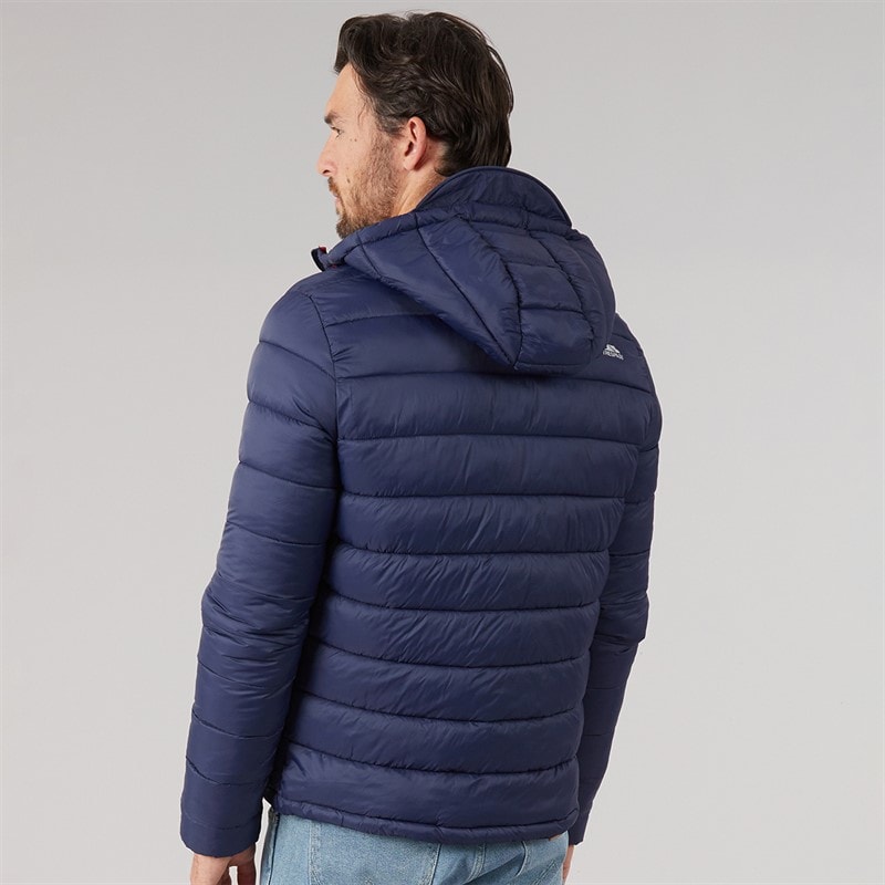 Trespass Mens Mikail Micro Padded Hooded Jacket Navy - Image 2