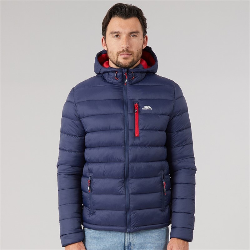 Trespass Mens Mikail Micro Padded Hooded Jacket Navy - Image 3