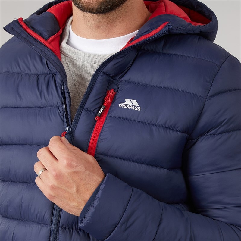 Trespass Mens Mikail Micro Padded Hooded Jacket Navy - Image 5