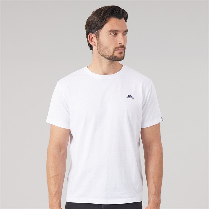 Trespass Mens Svensson Back Logo T-Shirt White - Image 2