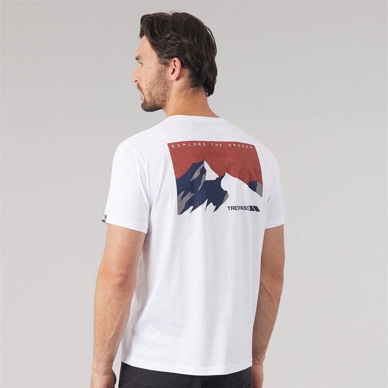 Trespass Mens Svensson Back Logo T-Shirt White - Image 3