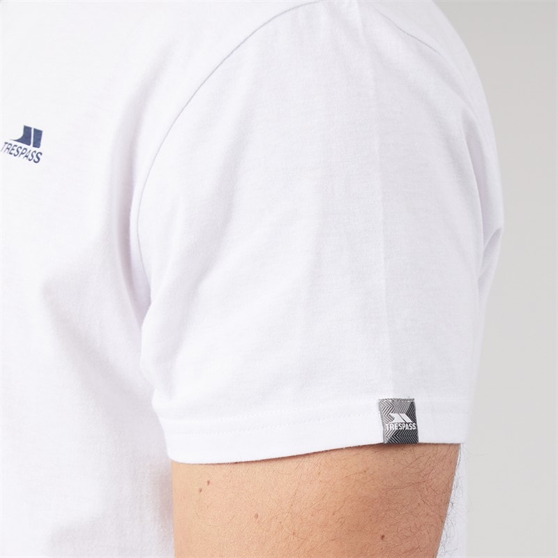 Trespass Mens Svensson Back Logo T-Shirt White - Image 5