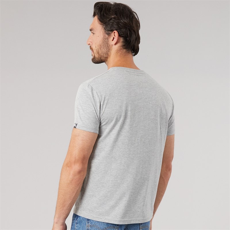 Trespass Mens Olsson Front Logo T-Shirt Grey - Image 2