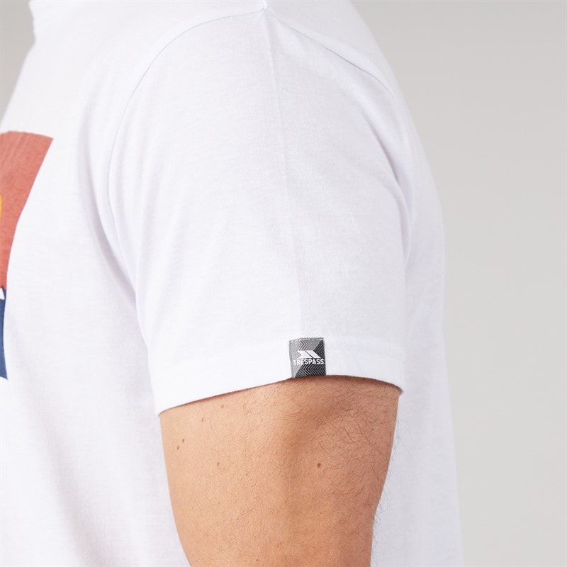 Trespass Mens Olsson Front Logo T-Shirt White - Image 3