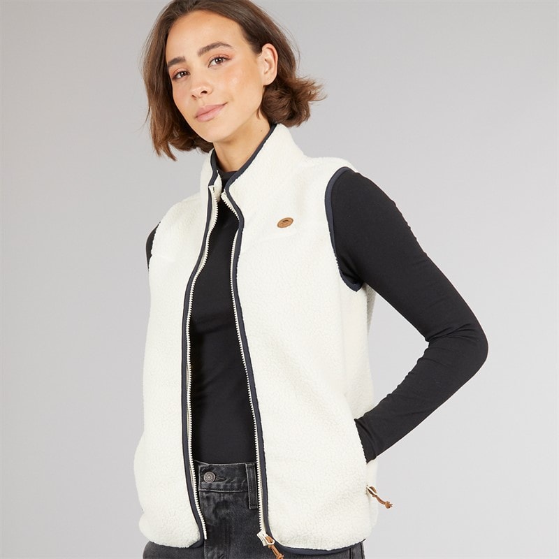 Trespass Womens Pleasance Full Zip Fleece Gilet Ghost - Image 5