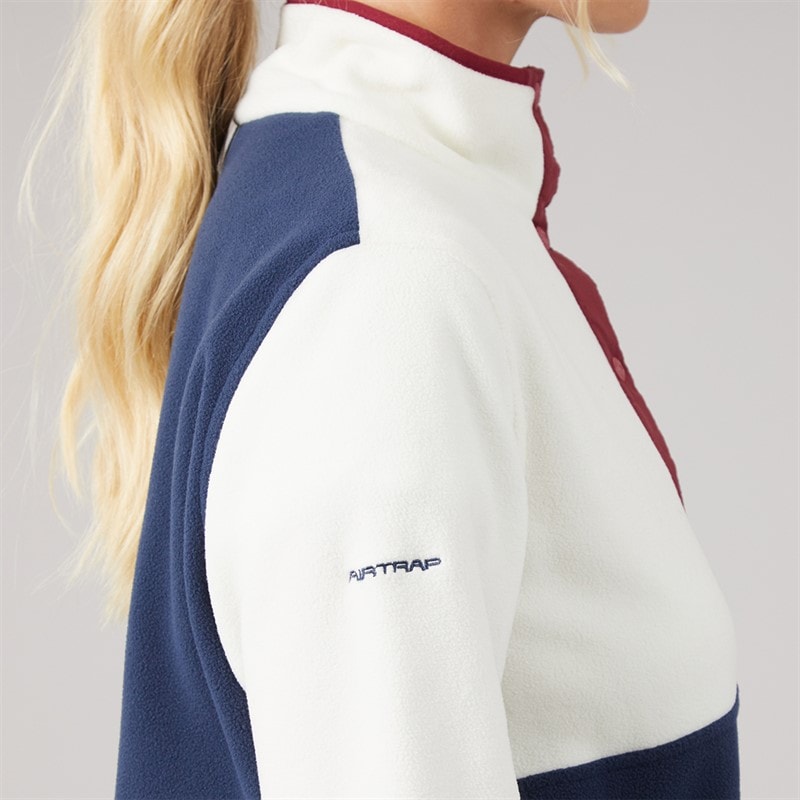 Trespass Womens Abilene Half Button Fleece Ghost - Image 5