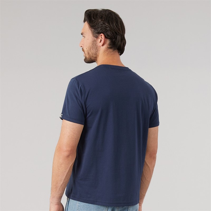 Trespass Mens Olsson Front Logo T-Shirt Navy - Image 2
