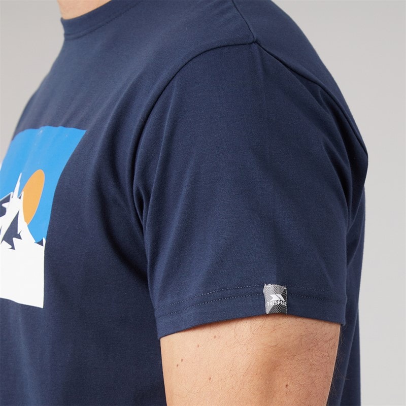 Trespass Mens Olsson Front Logo T-Shirt Navy - Image 5