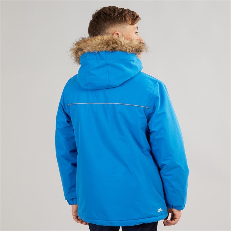 Trespass Boys Upsider Insulated Waterproof Parka Blue - Image 2