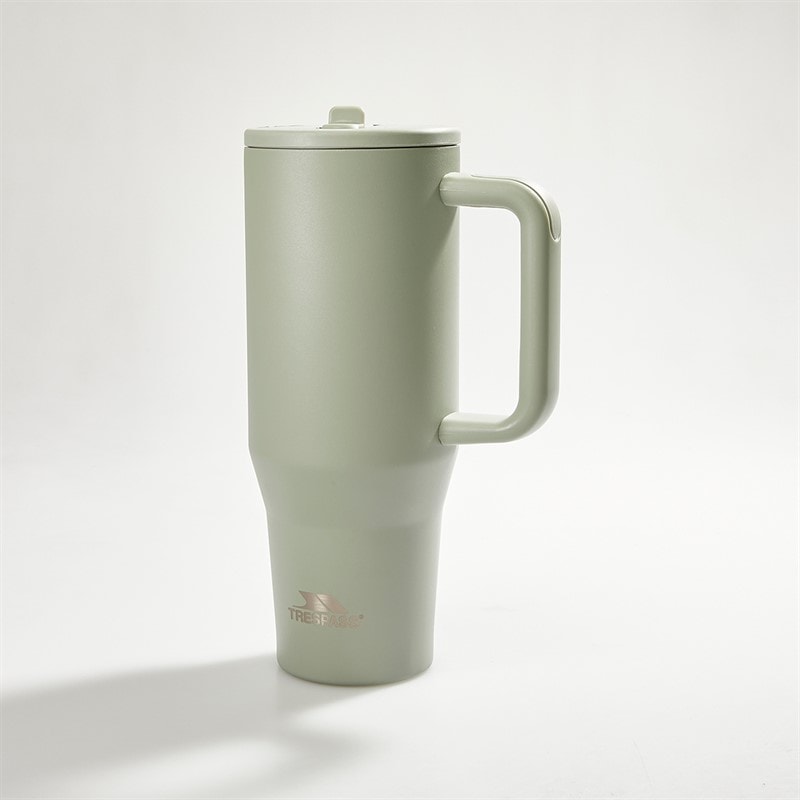 Trespass Flip 1.2L Stainless Steel Flask Sage - Image 1