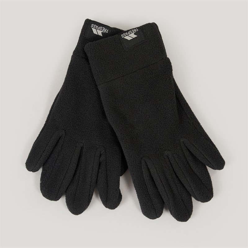 Trespass Kids Lala II Fleece Gloves Black - Image 1