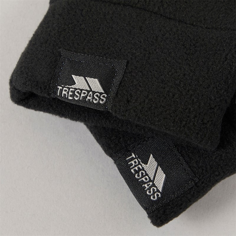 Trespass Kids Lala II Fleece Gloves Black - Image 2
