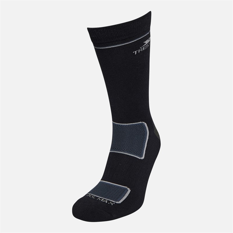 Trespass Mens Rizzle Eco Lightweight Walking Socks Black - Image 2
