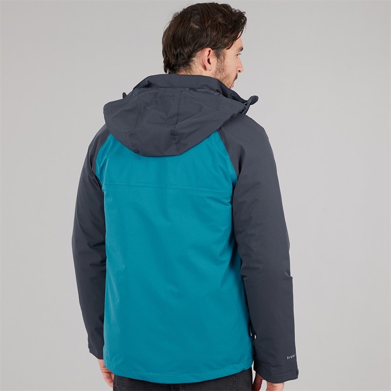 Trespass Mens Fala Waterproof Shell Jacket Bondi Blue - Image 2