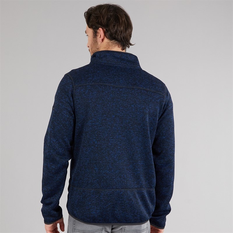 Trespass Mens Bingham Fleece Jacket Navy Marl - Image 2