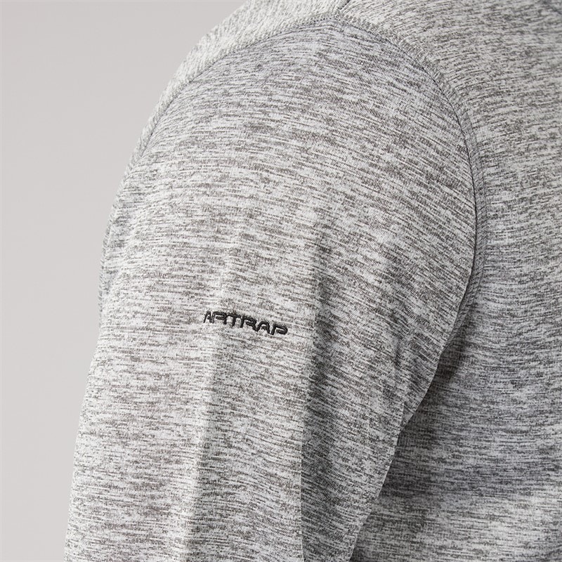 Trespass Mens Frimley Anti-Pilling 1/4 Zip Fleece Grey Marl - Image 5