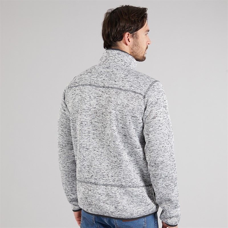 Trespass Mens Bingham Fleece Jacket Grey Marl - Image 2