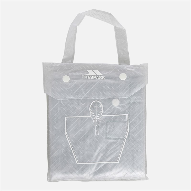 Trespass Festival Packaway Waterproof Poncho Clear Arrow Print - Image 2