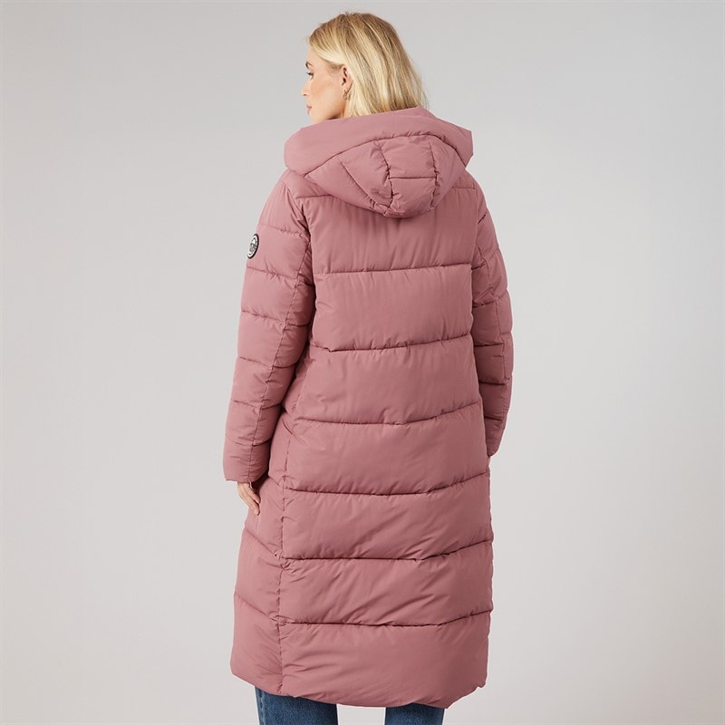 Trespass Womens Therese Waterproof Padded Long Jacket Faded Rose - Image 2