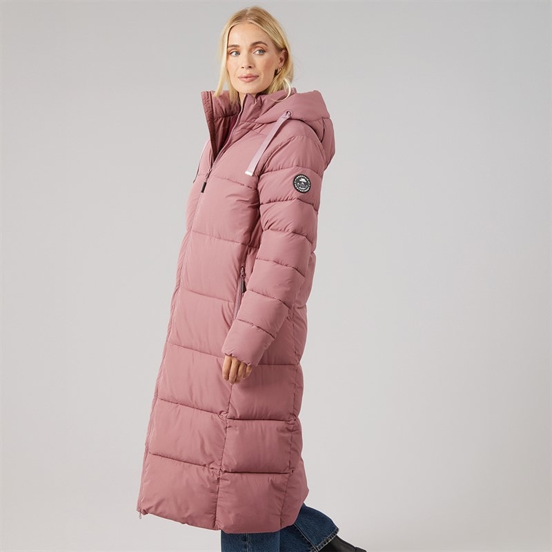 Trespass Womens Therese Waterproof Padded Long Jacket Faded Rose - Image 3