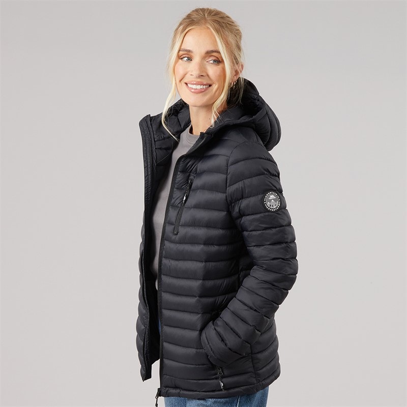 Trespass Womens Lenka 2 Padded Hooded Jacket Black/Black