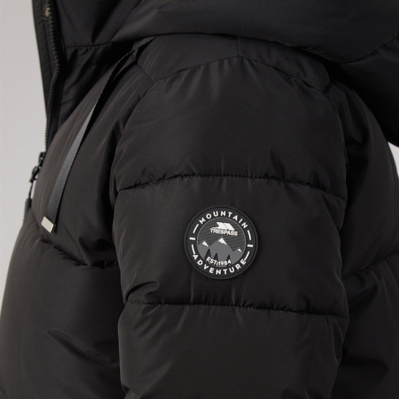 Trespass Womens Therese Waterproof Padded Long Jacket Black - Image 5